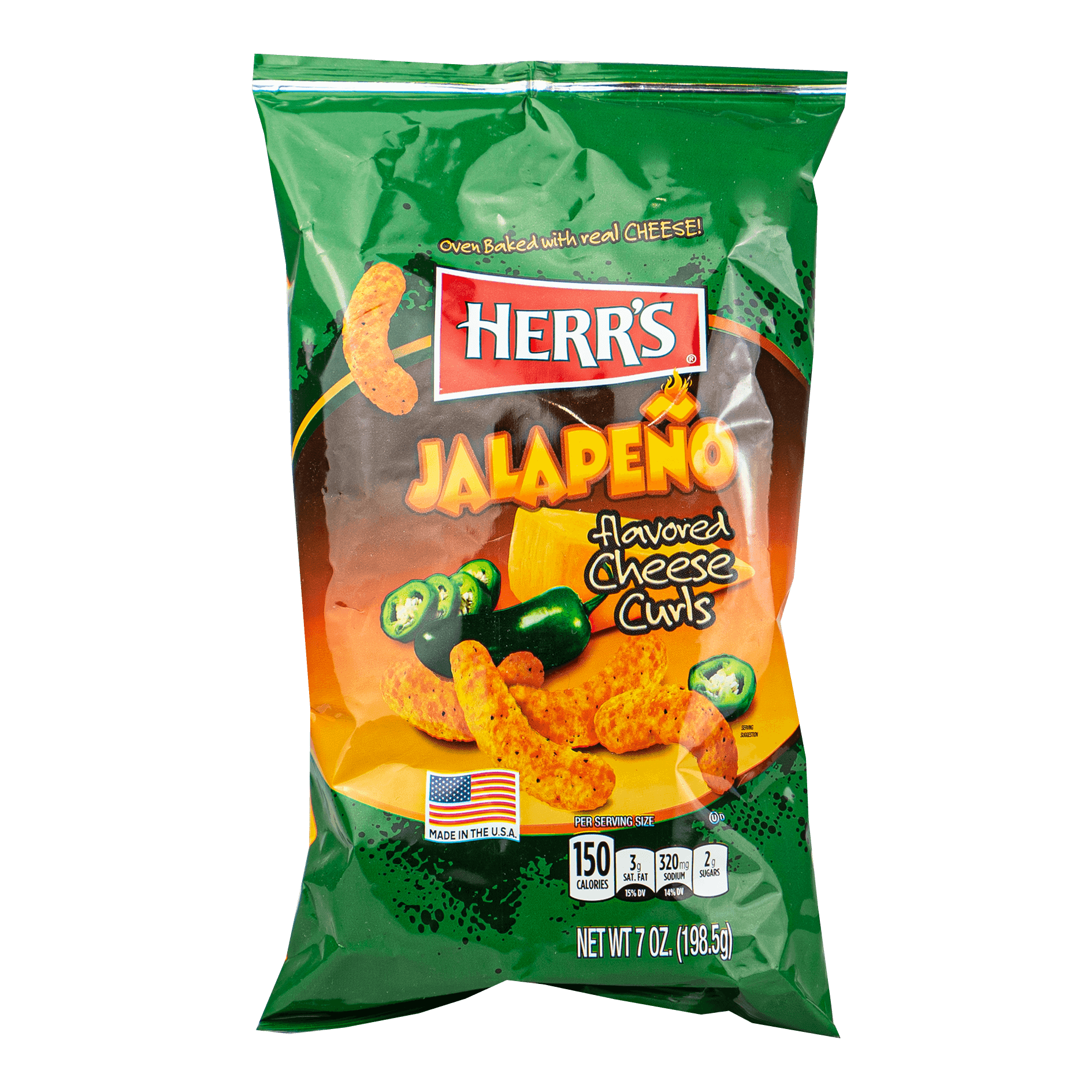 HerrÂ´s Jalapeno flavored Cheese Curls 198g | Chips | Chips & Snacks