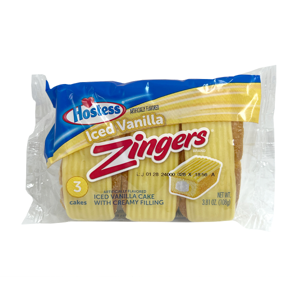 Hostess Zingers Iced Vanilla - 3er Pack 108g