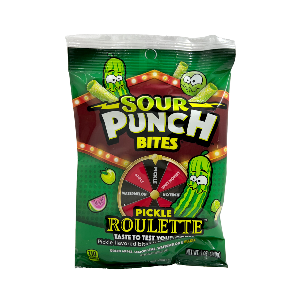 Sour Punch Bites Pickle Roulette 140g