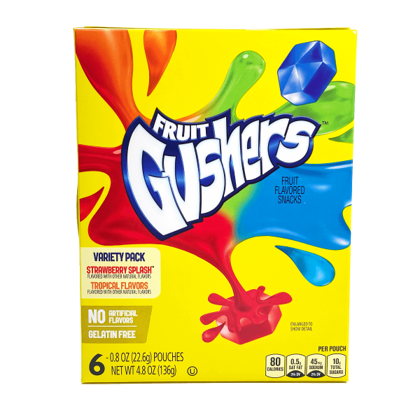 Fruit Gushers Variety Pack Strawberry & Tropical 136g