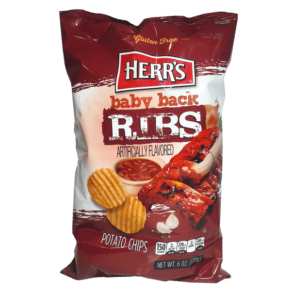 Herr´s Baby Back Rips Potato Chips 170g