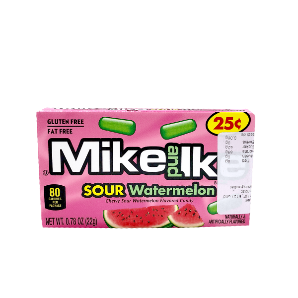 24er Pack Mike and Ike Sour Watermelon 22g - MHD 20.04.2024
