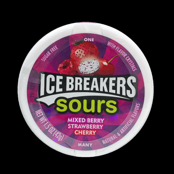 Ice Breakers Sours Mixed Berry Strawberry Cherry 42g