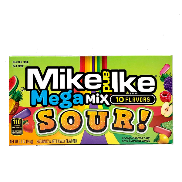 Mike and Ike Mega Mix 10 Flavors Sour 141g