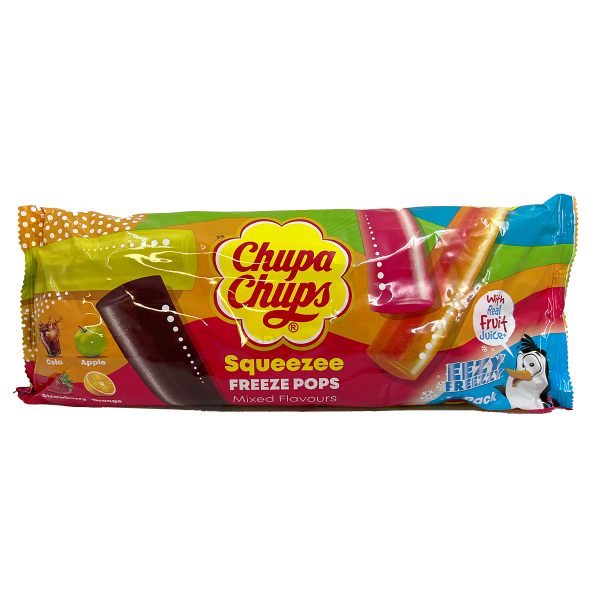 Chupa Chups Squeeze Freeze Pops Mix Flavours - 12er Pack